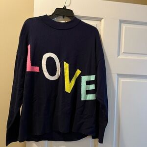 Crown & Ivy Navy Love Sweater